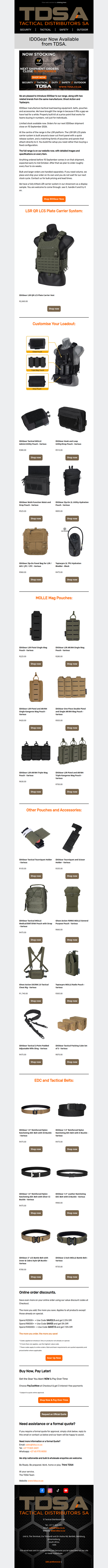 IDOGear Now Available from TDSA