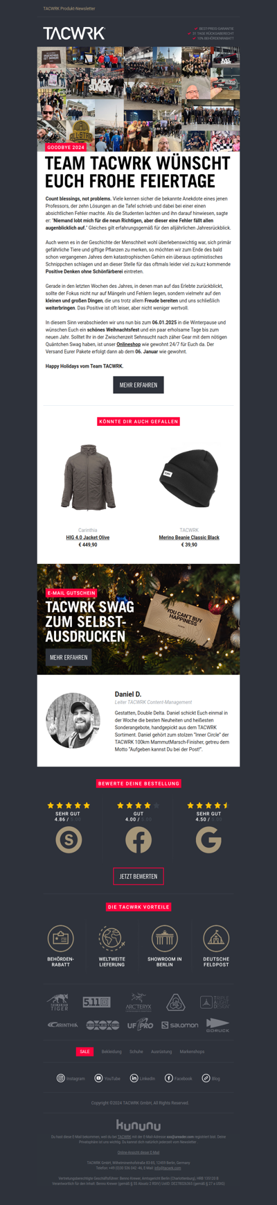 Team TACWRK wünscht frohe Weihnachten🎄