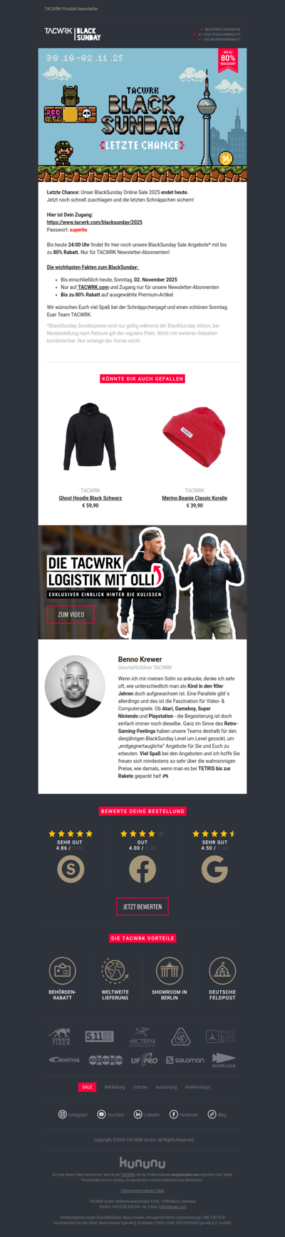 💥 Letzte Chance! TACWRK BlackSunday endet heute