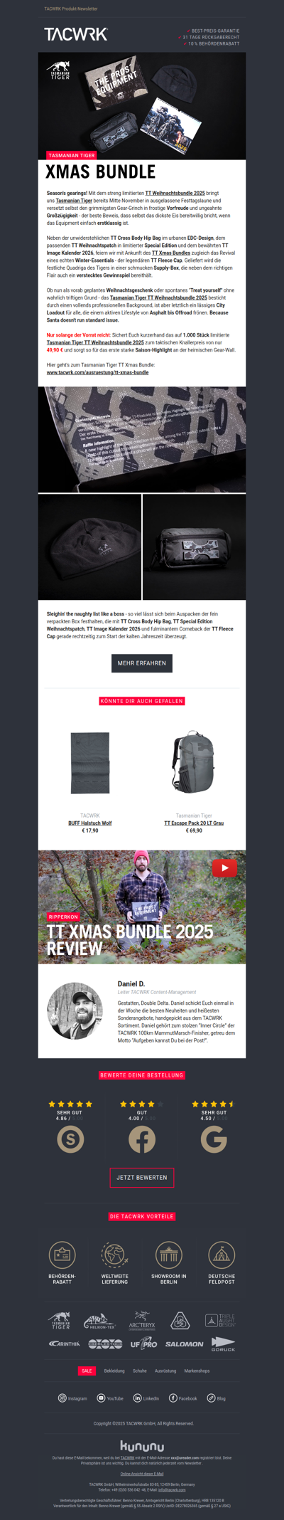 Tasmanian Tiger Xmas Bundle 🎁 Season's gearings!