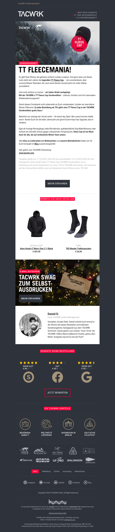 💪 Gratis TT Fleececap ab 75€ Einkaufswert