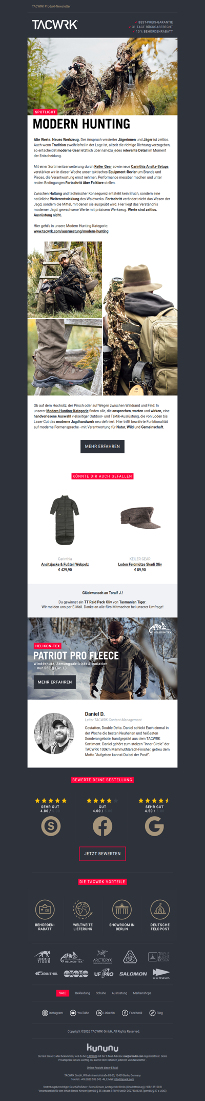 TACWRK Modern Hunting 📯  Alte Werte, neue Wege