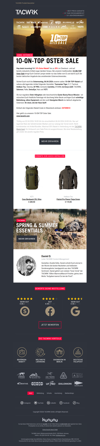 10% Extra-Rabatt 🐰 10-ON-TOP Oster Sale