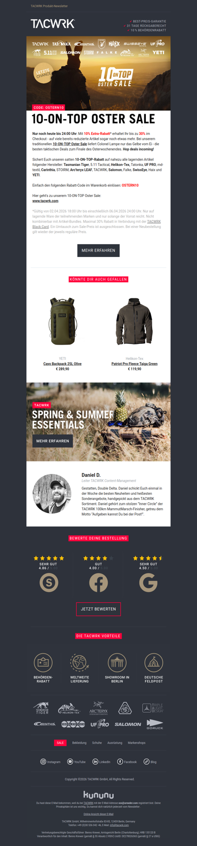 10% Extra-Rabatt ⏰ Last Chance!