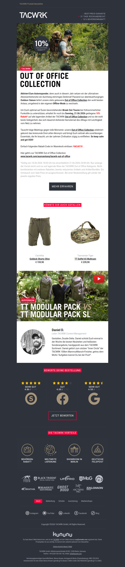 10% Rabatt 🏞️ TACWRK OOO Collection