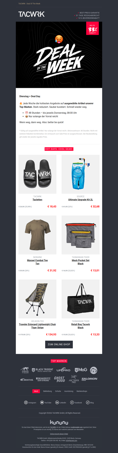 🥵 Heatwave Deals: Bis zu 33% Rabatt