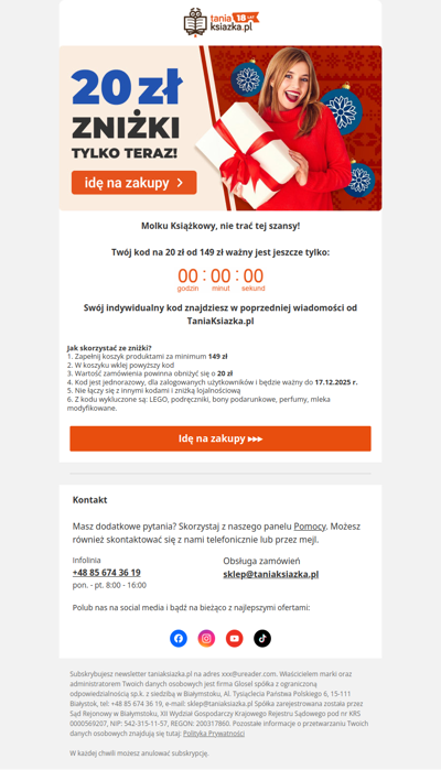 ⌛️ Przyjacielu to ostatni moment, aby złapać 20 zł zniżki!