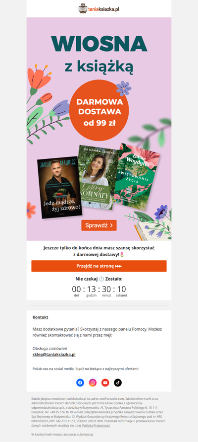 Tylko do północy 🌷 dostawa za 0 zł