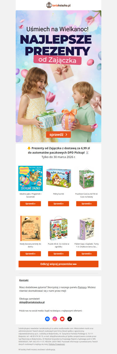🐣 Prezenty na Wielkanoc z dostawą za 6,99 zł 🤗
