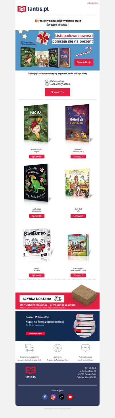 Gotowe pomysły na prezenty? Mamy to w tantis.pl