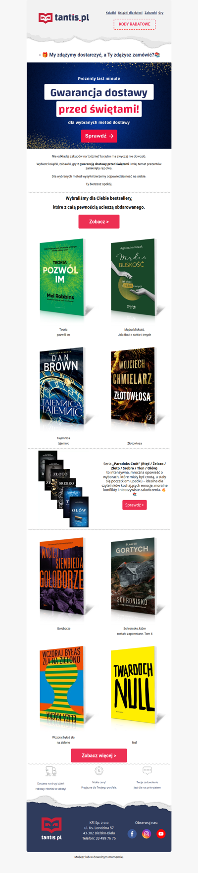 - My zdążymy dostarczyć – zdążysz zamówić? 🎁