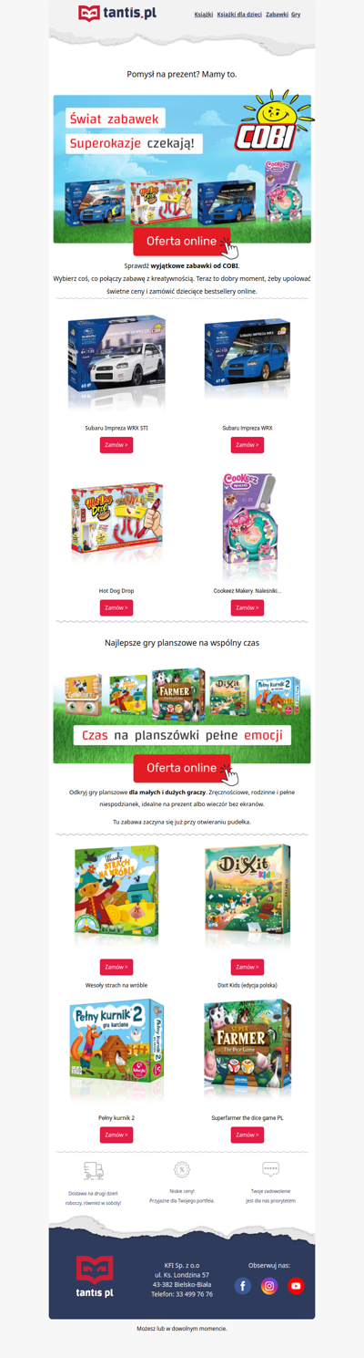 Dzieci będą zachwycone😁. Zobacz nasze zabawki i gry