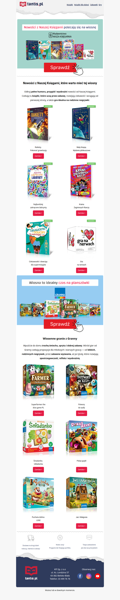 Wiosenne nowości dla dzieci — książki i gry pełne zabawy🌸