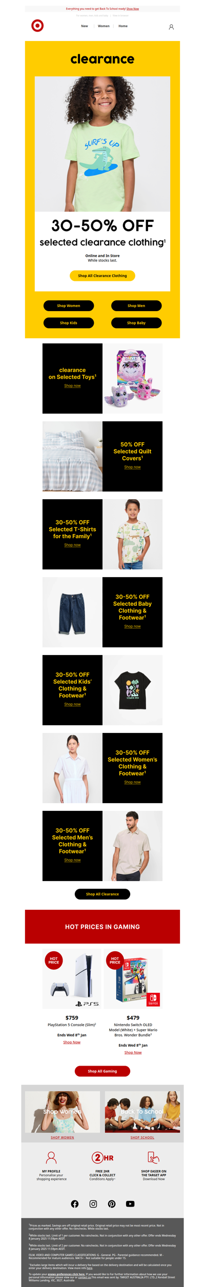 👕 30-50% off Selected Clearance Clothing