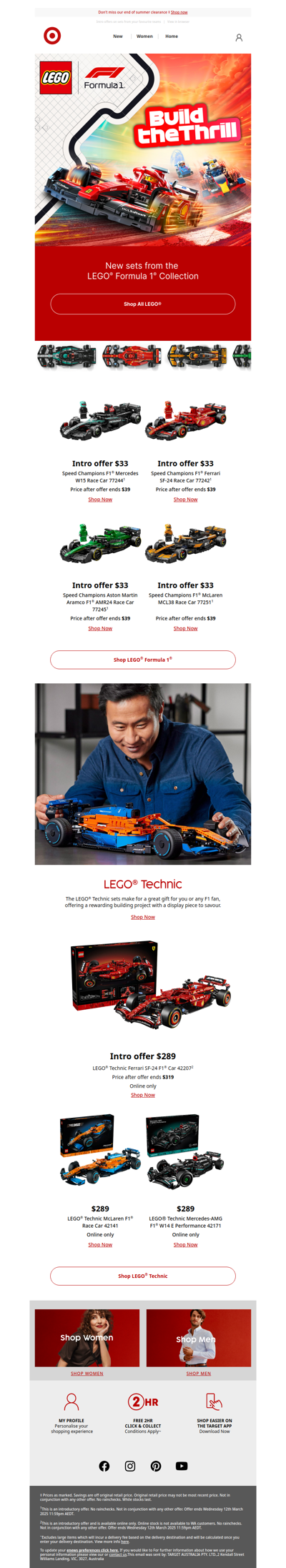 Build the thrill with NEW LEGO® F1® sets