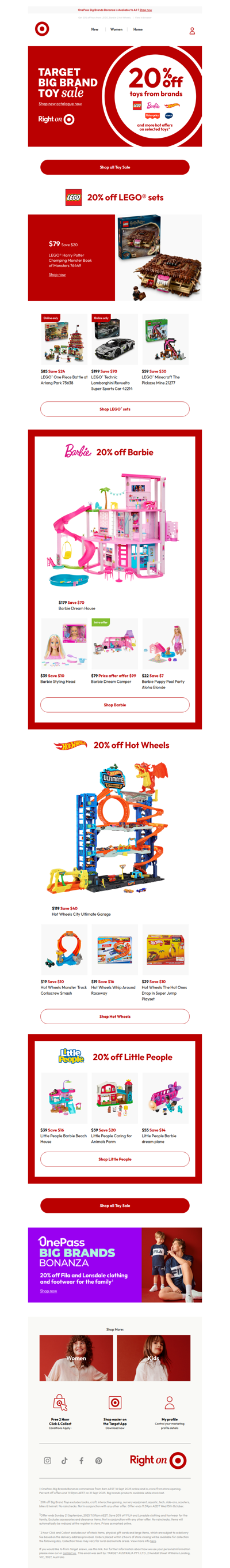 Target Big Brand Toy Sale now on.
