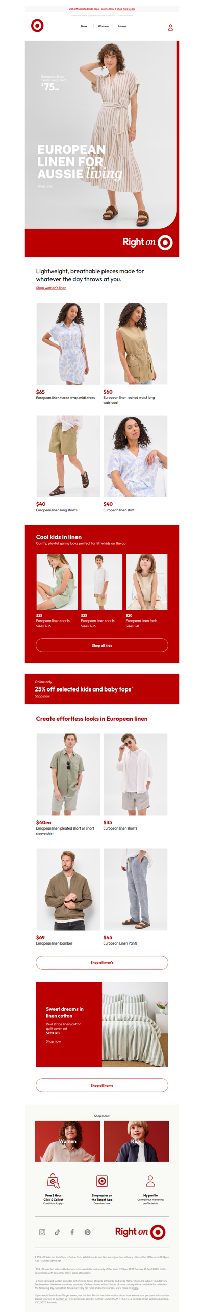 Linen looks for the family & home