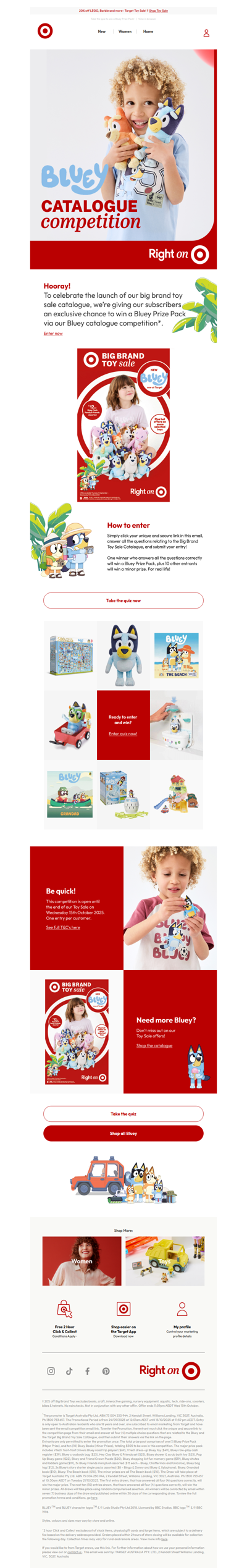 Our Bluey catalogue competition is here. For Real Life. 🐶💙