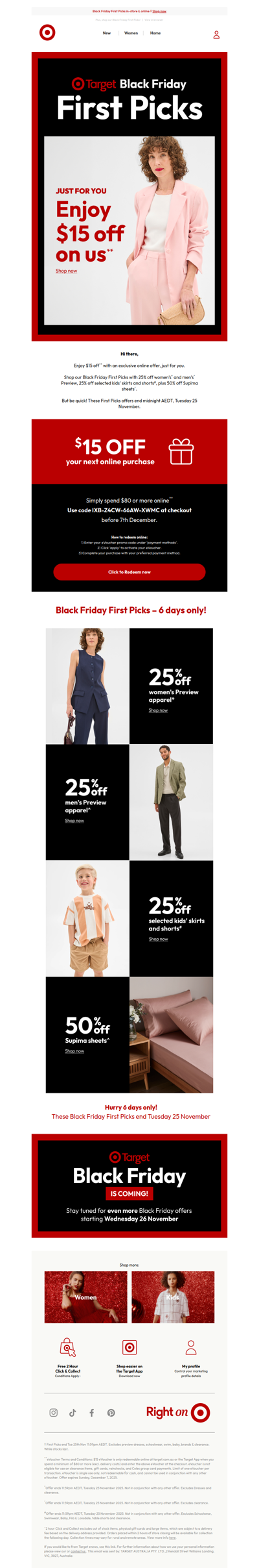 🎁$15 off your next online shop, just for you