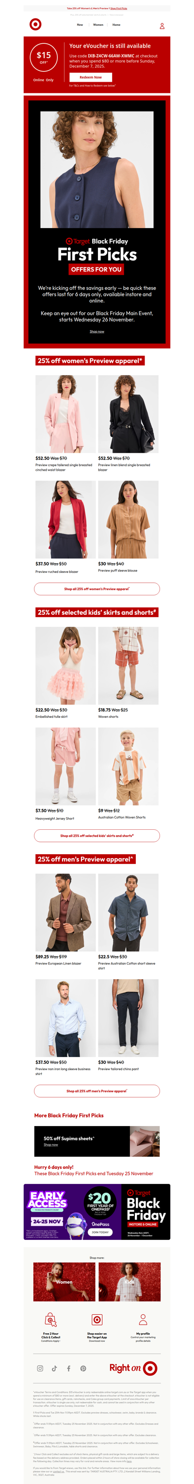 We think you'll love 25% off women's Preview