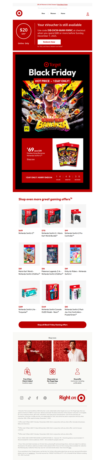 🚨 1 Day Only - $69 Donkey Kong Bananza !