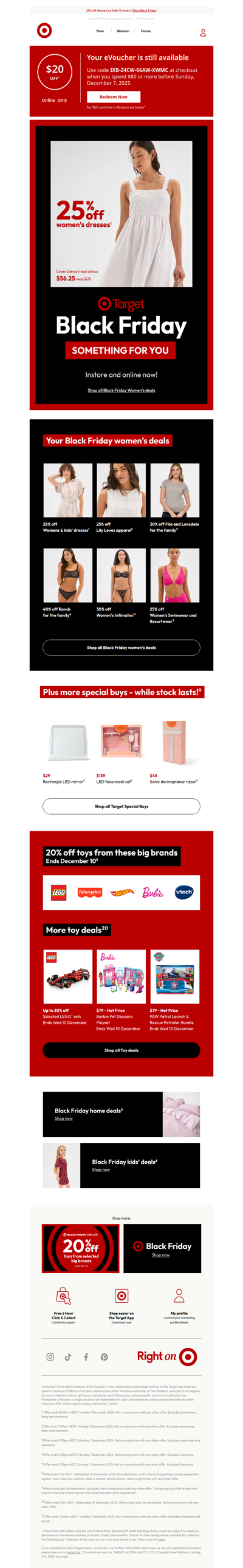 Looking for 25% off women's dresses and more?