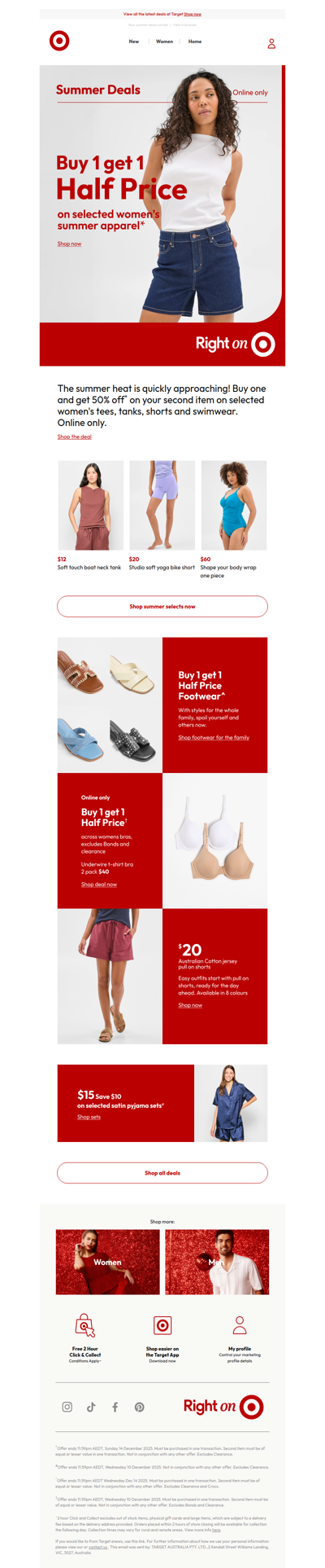 Buy 1 get 1 Half Price on selected women's clothing