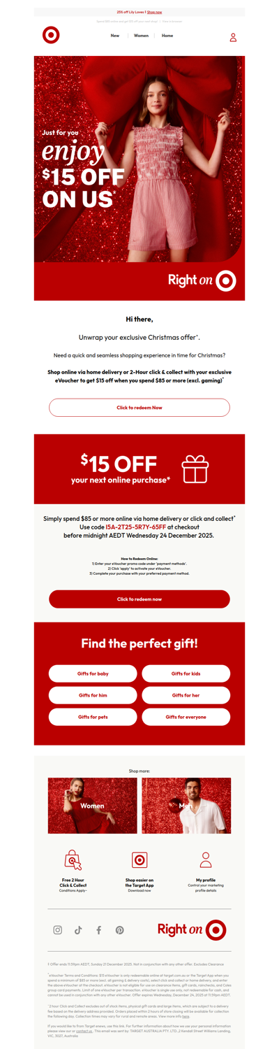 Here's your exclusive $15 Christmas offer 🎁