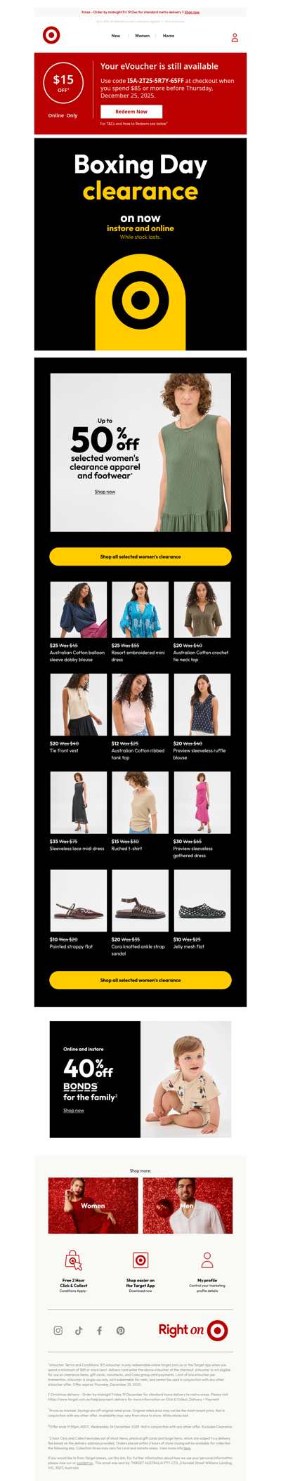 Boxing Day clearance starts NOW!