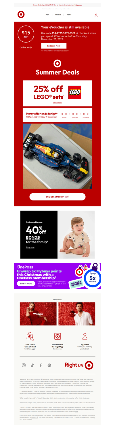 Ends tonight! - 25% off LEGO® sets