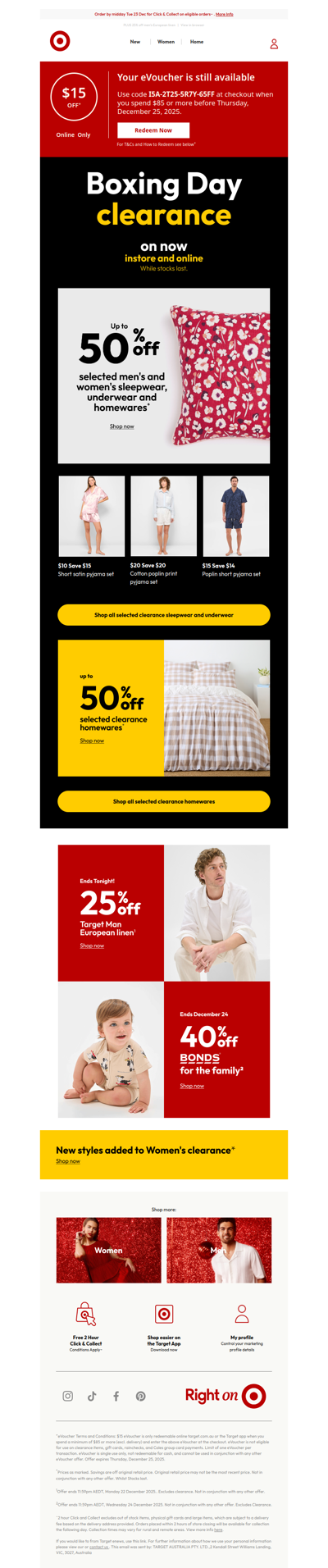 Just added | Up to 50% off selected clearance sleepwear & homewares