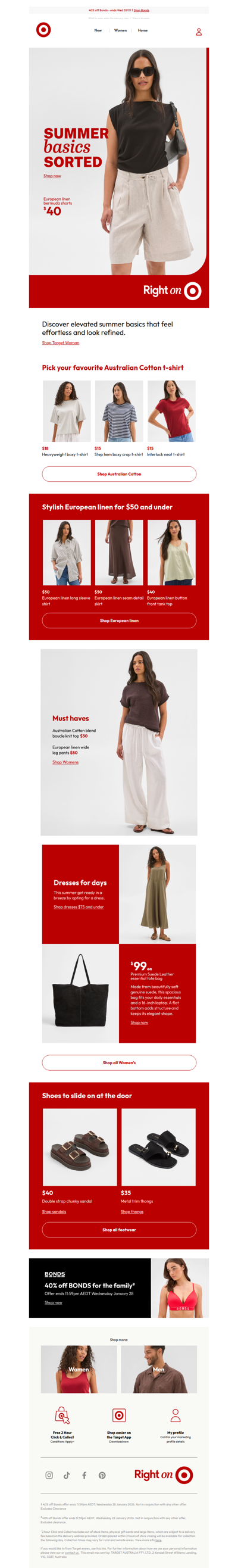 Summer t-shirts from $15