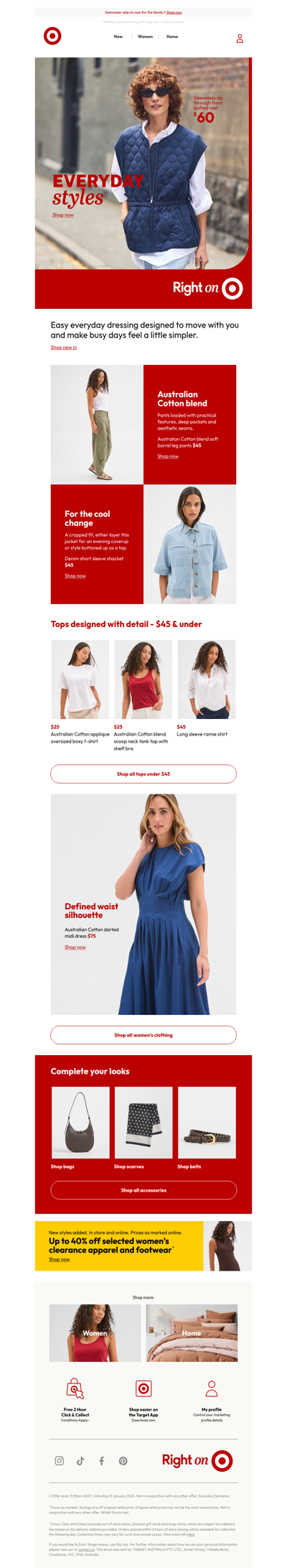 Tops designed with detail $45 & under