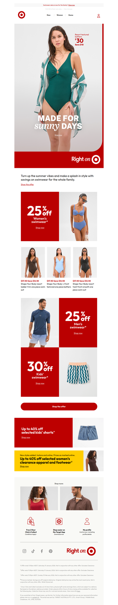 👙 25% off women’s & men’s swimwear