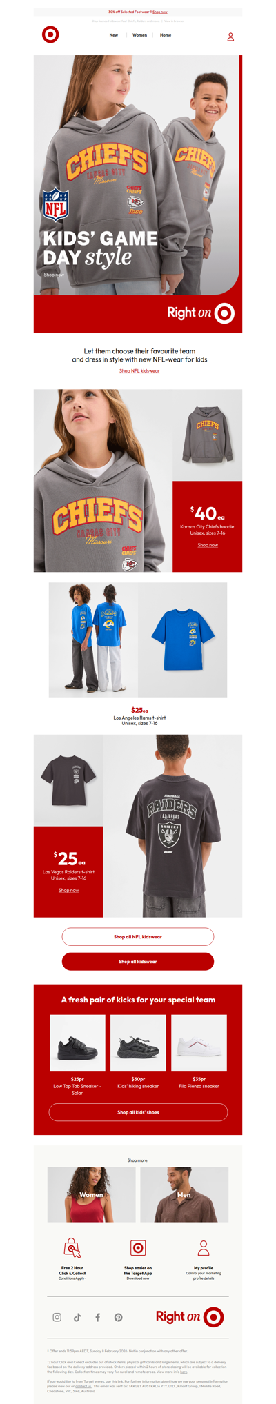 Game day ready - NFL Kidswear