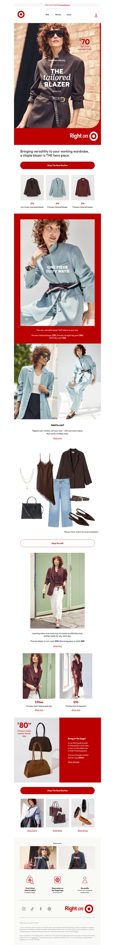 The tailored blazer $70