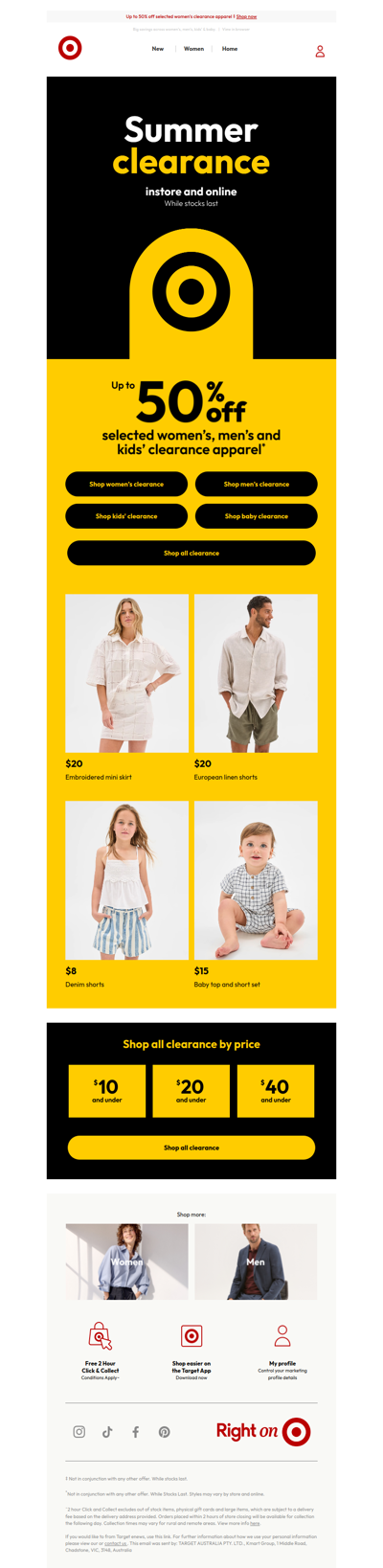 Up to 50% Off | Summer Clearance