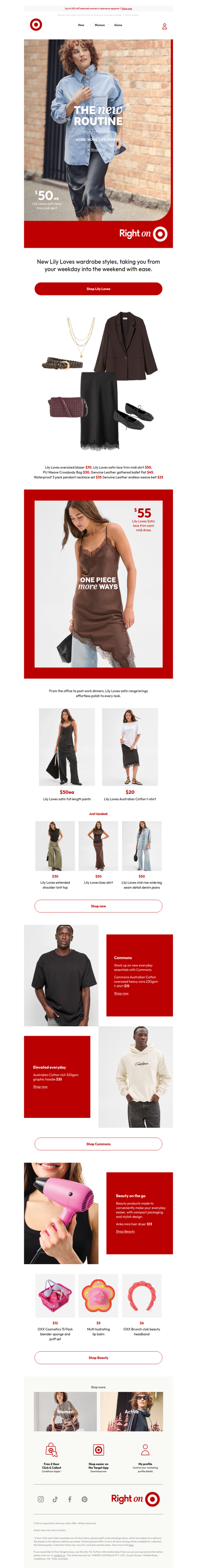 Just landed: Lily Loves satin shop styles from $50