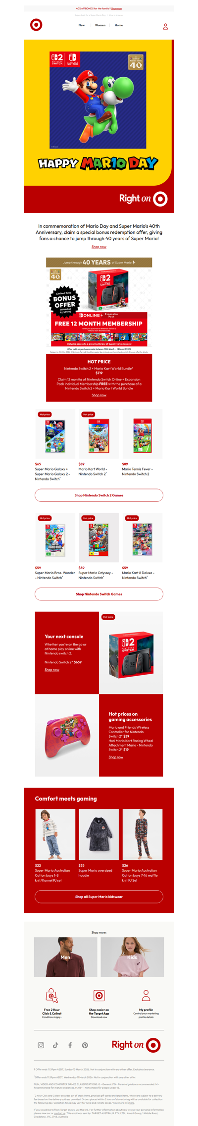 Celebrate Mario Day with unbeatable gaming deals—hurry, offers end tomorrow at midnight!