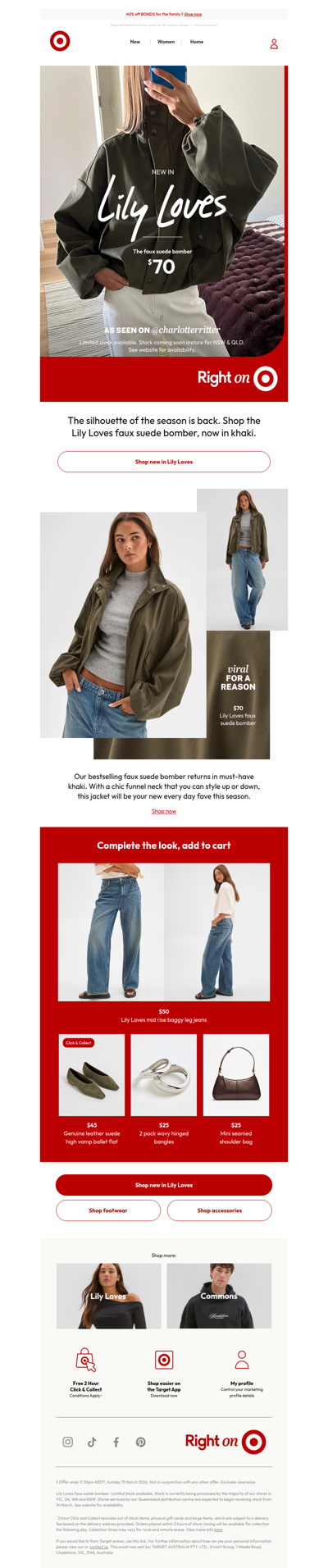 The Lily Loves $70 bomber is back