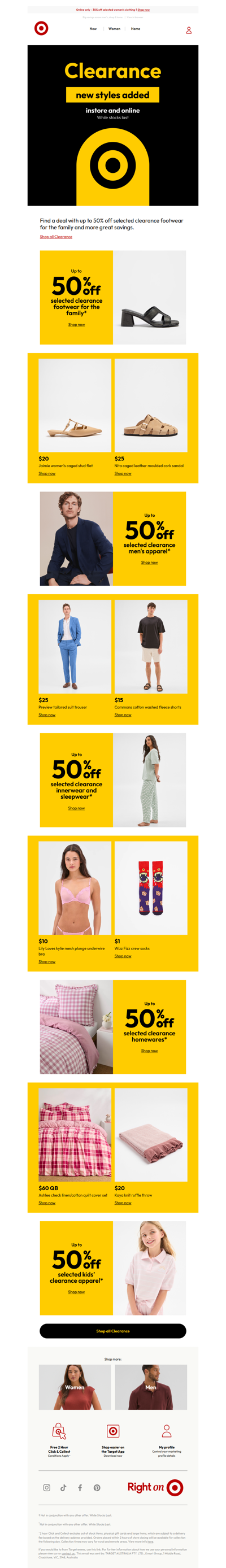 Up to 50% off selected clearance footwear for the family