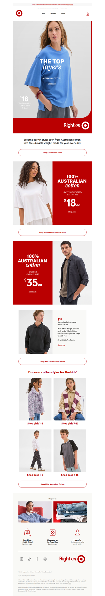 Australian cotton tees | Boxy fit $18