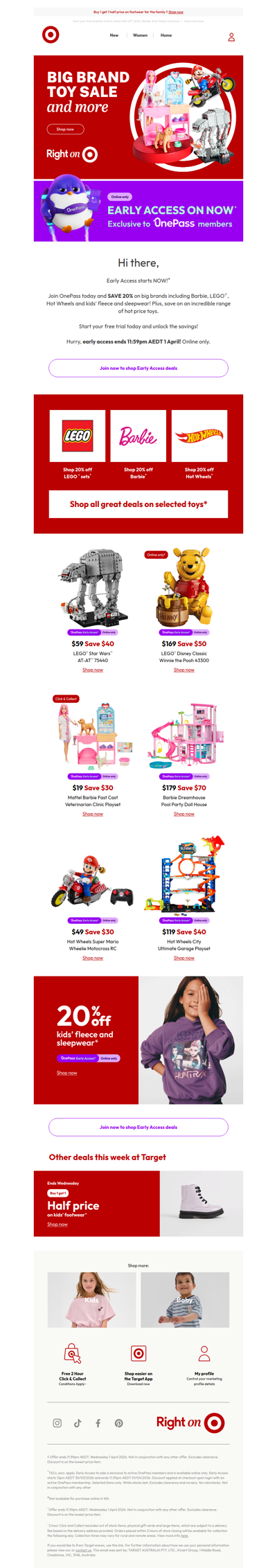 Early Access to Toy Sale and more starts NOW!