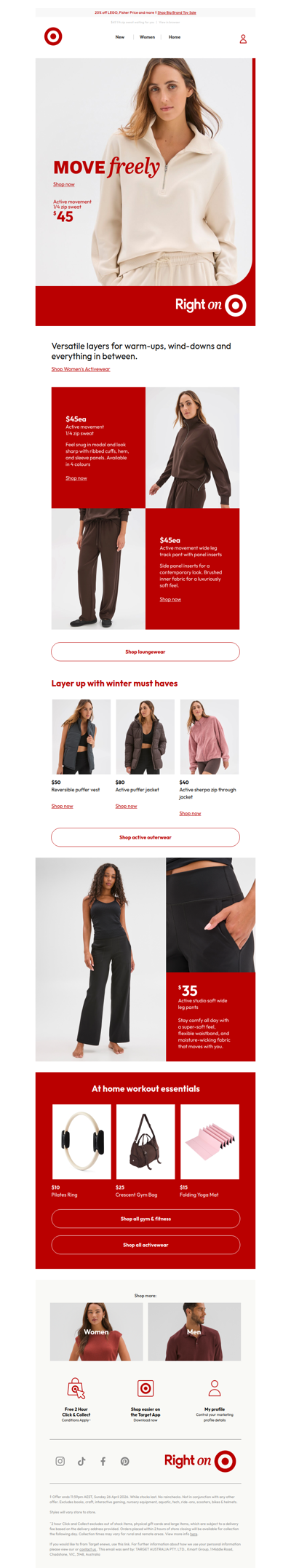 Move freely in NEW active styles