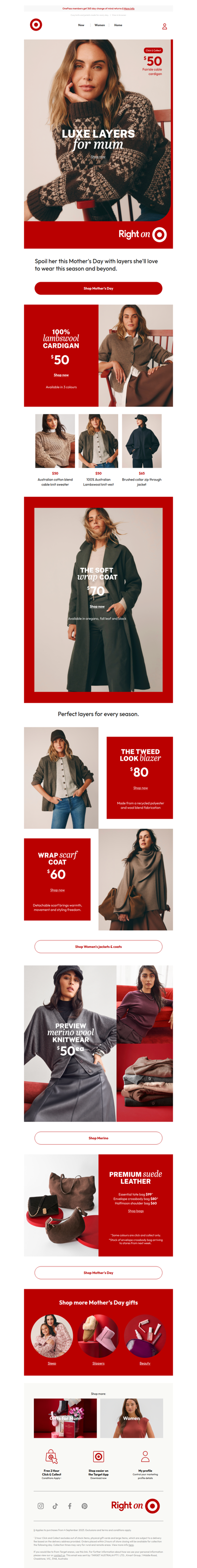 Luxe layers for mum | Fairisle knit $50