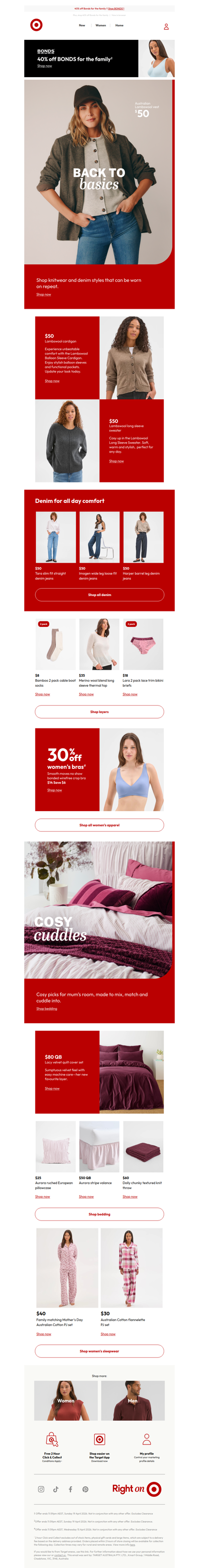 Winter Warmers: Australian Lambswool knitwear from $50