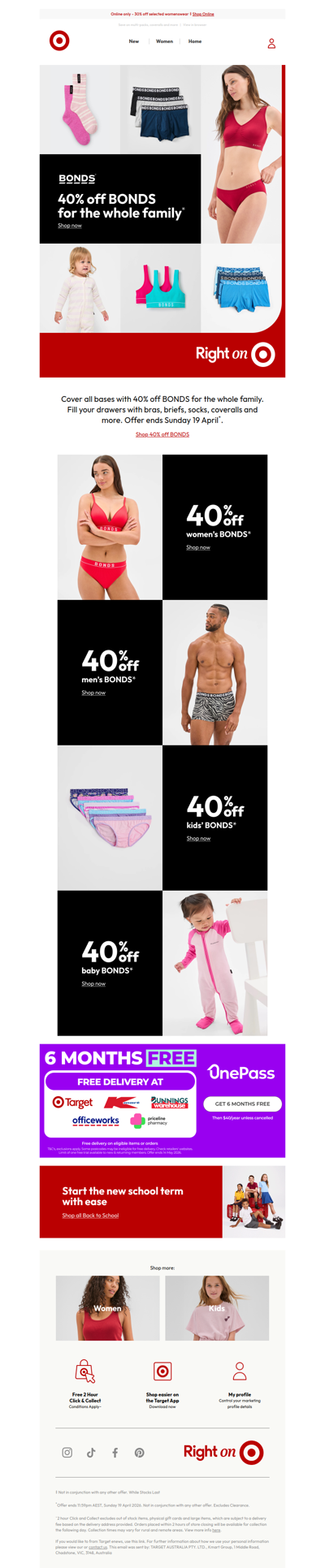 Shop 40% off Bonds for the family