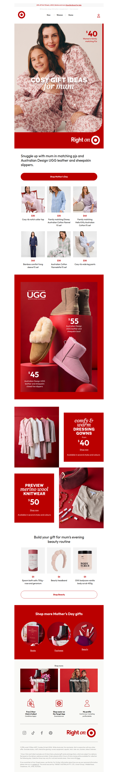 Snooze in style | Matching PJs $40