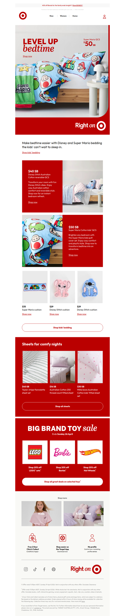 Bedtime with Super Mario and Stitch