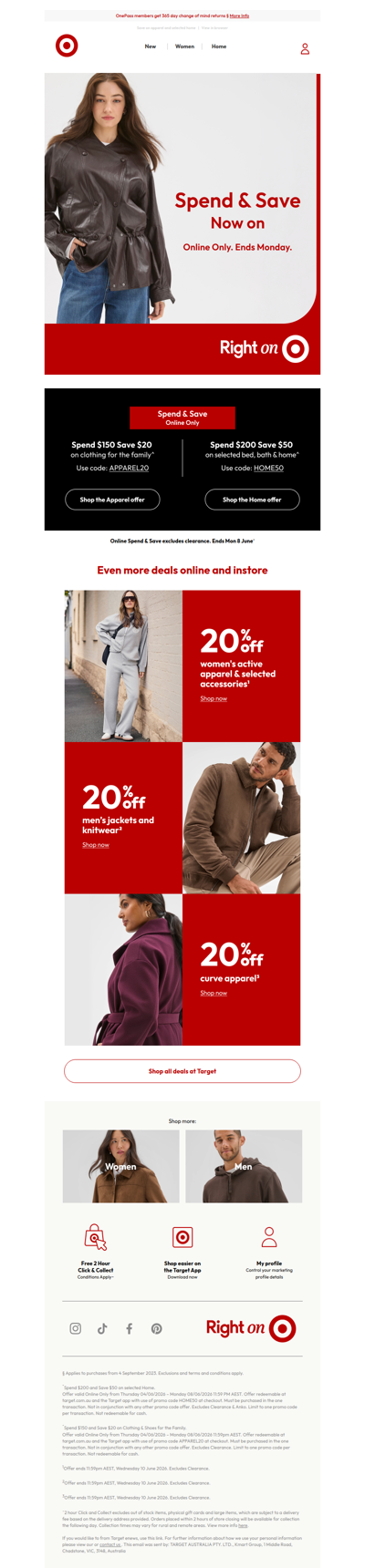 Spend & Save Now on - Online Only